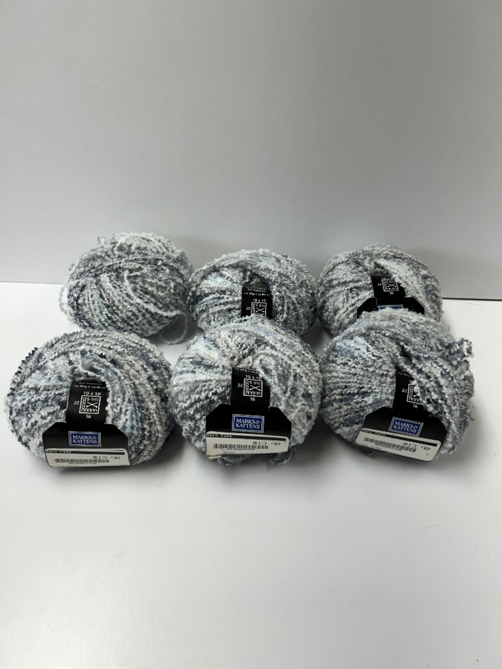 Lot of 6 Marks Kattens Yarn Cafe Mixat Grey 1728 Wool Blend Made in Germany